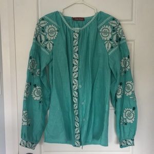 Linen embroidery shirt